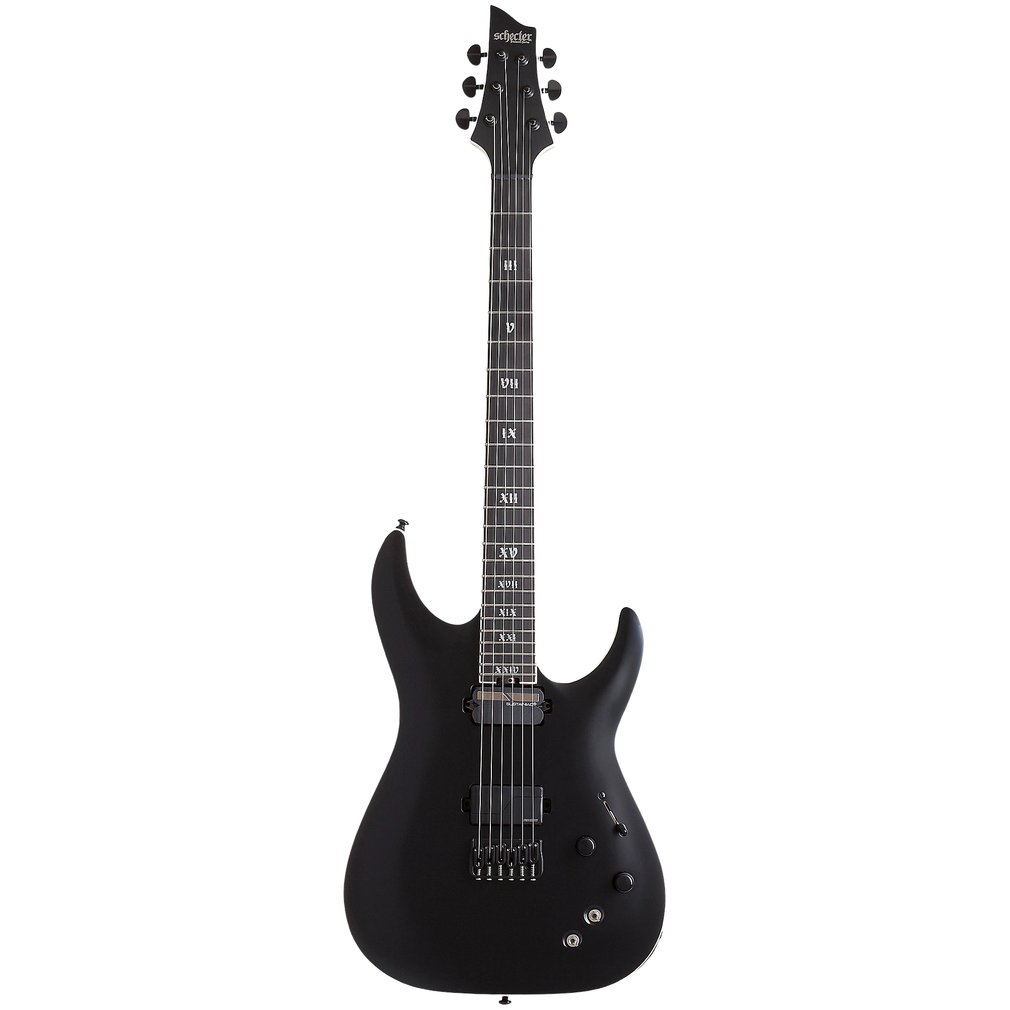 Schecter Guitar Research C-1 S HT SLS Elite "Evil Twin" Electric Guitar Satin Black