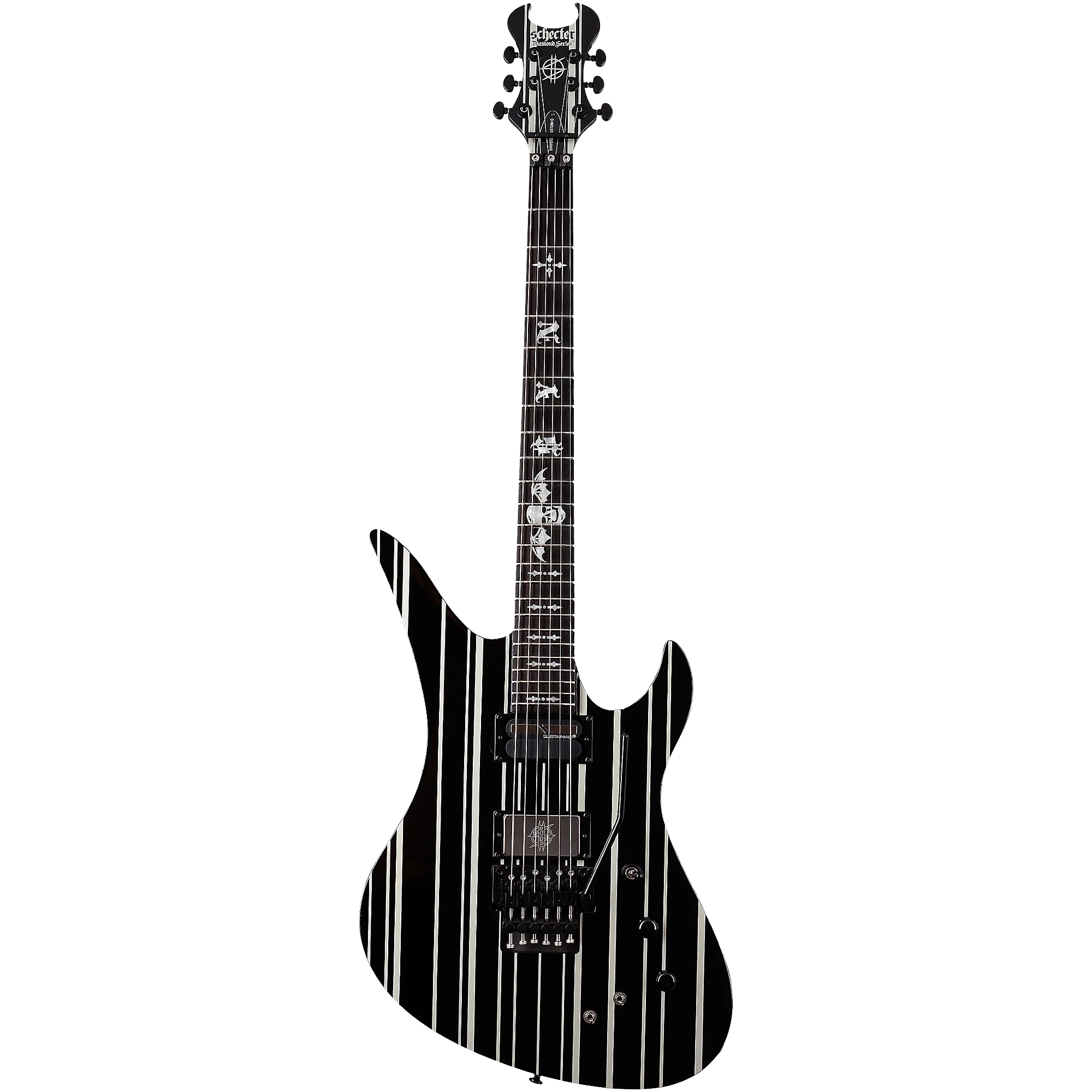 Schecter Guitar Research Synyster Gates Custom-S Electric Guitar Black Pinstripes
